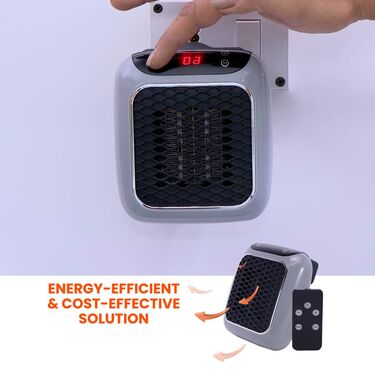 Portable Electric Heater With Remote (HA11) - Image 5