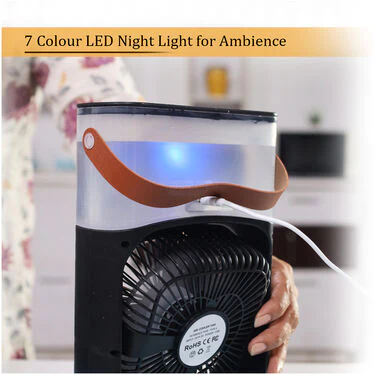 Portable Mist Fan With Air Cooling Effect & Colorful Lights (EF22) - Image 5