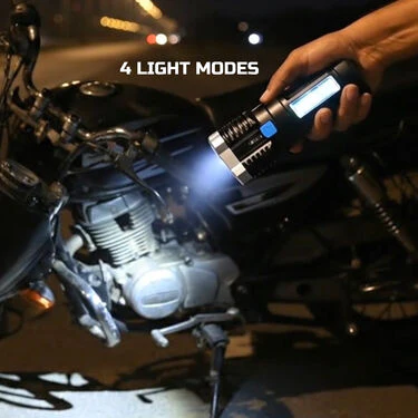 Powerful Long Range 4 LED Bright Torch with Emergency Light (LL26) - Image 6