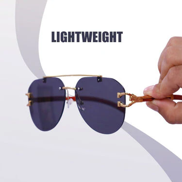 Premium Rimless Aviator Sunglasses (ASG2) - Image 4