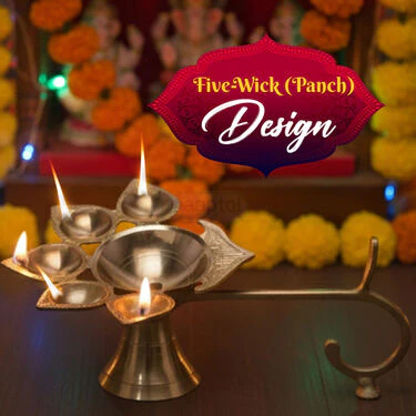 Pure Brass Panchdeep Aarti Diya (1PAD1) - Image 4