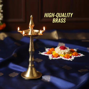Pure Brass Standing Panch Deep (1KD1) - Image 4