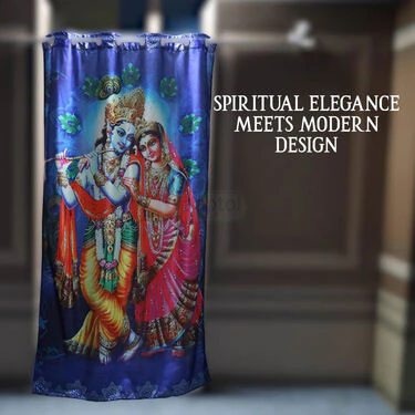 Radha Krishna Printed 3D Curtain (CU6) - Image 4