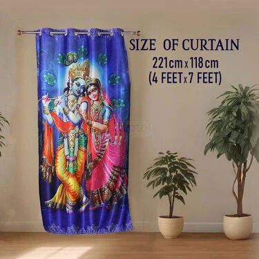 Radha Krishna Printed 3D Curtain (CU6) - Image 5