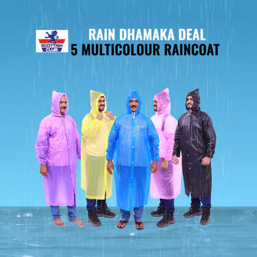 Rain Dhamaka Deal 5 Multicolor Raincoat (5MCR1) - Image 2