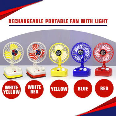 Rechargeable Portable Fan with LED Light (IF2) - Image 2