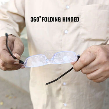 Rimless 360 Degree Folding Adaptive Power Reading Glasses B1 G1 Free (FORG27) - Image 3