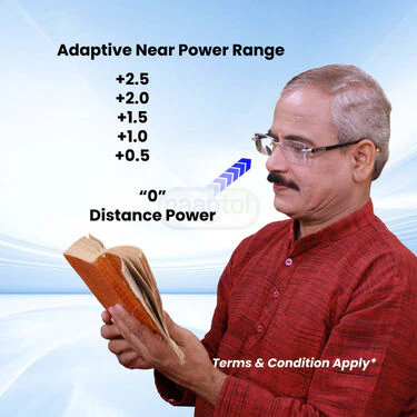Rimless Bifocal Adaptive Power Reading Glasses B1 G2 Free (3BORG5) - Image 4