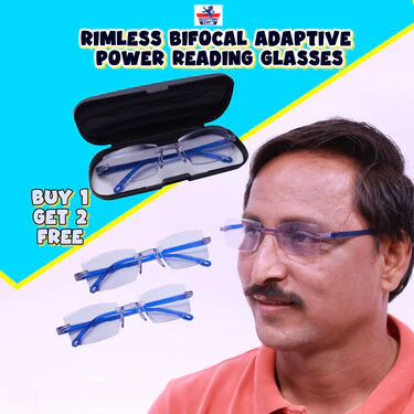 Rimless Bifocal Adaptive Power Reading Glasses Buy 1 Get 2 Free (3BORG3) - Image 2