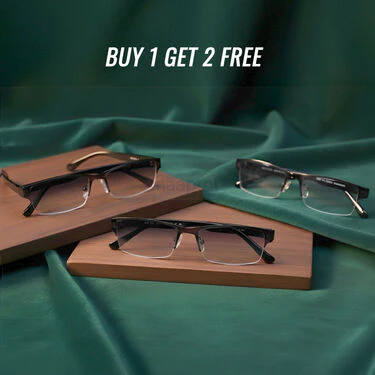 Rimless Bifocal Coloured Adaptive Power Reading Glasses Buy1 Get 2 Free (3BCORG16) - Image 2