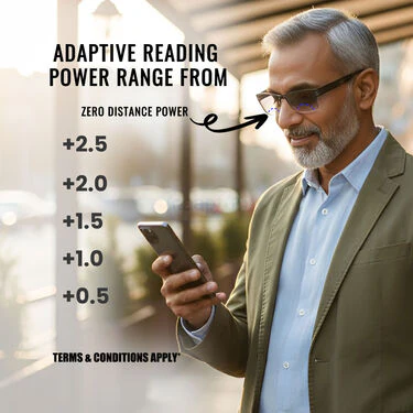 Rimless Bifocal Coloured Adaptive Power Reading Glasses Buy1 Get 2 Free (3BCORG16) - Image 7