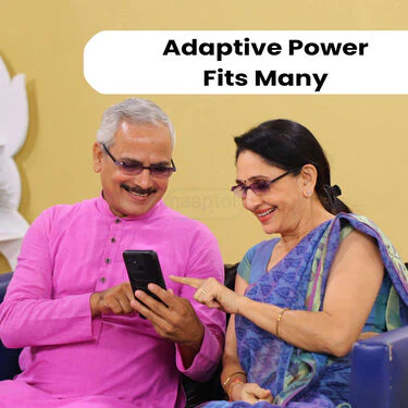 Rimless Folding Adaptive Power Mobile Protection Reading Glasses B1 G2 Free (3FORG10) - Image 3