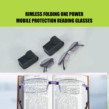 Rimless Folding Adaptive Power Mobile Protection Reading Glasses B1G1 (FORG10)