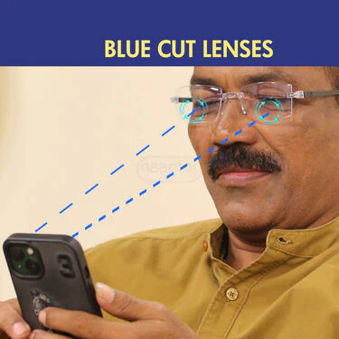 Rimless Adaptive Power Bifocal Reading Glasses B1G1 (BORG4) - Image 5