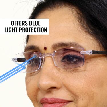 Rimless Adaptive Power Mobile Protection Reading Glasses Buy 1 Get 1 FREE (MPORG3) - Image 3