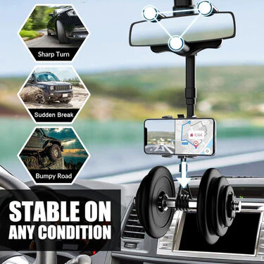 Rotating Car Mobile Holder For Navigation Live Recording Selfies Video Watching - Image 5