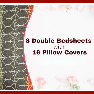 Royal Home 8 Double Bedsheets + 16 Pillow Covers (8BS18) - Image 5