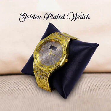 Royal Luxe Austrian Diamond Golden Watch (MGW30) - Image 3
