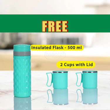 Set Of 3 Insulated Casseroles + Free Hot & Cold Insulated Flask + 2 Cups (3C3G) - Image 3