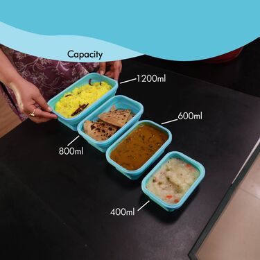 Set Of 4 Foldable Silicone Storage Containers (4FSSC1) - Image 2