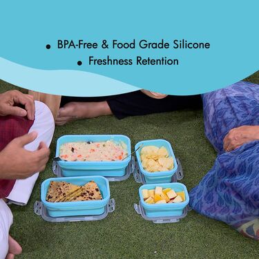 Set Of 4 Foldable Silicone Storage Containers (4FSSC1) - Image 6