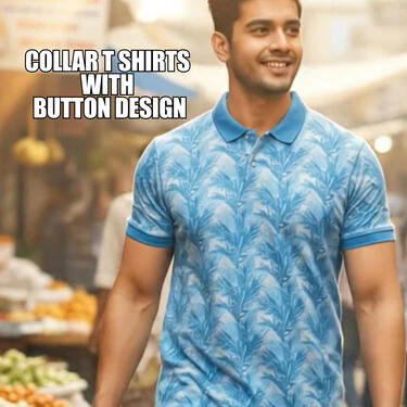 Set of 5 Designer Printed Polo Half Sleeves T-Shirts (5PT27) - Image 3