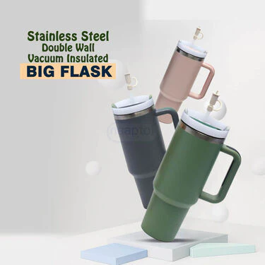 Stainless Steel Double Wall Vacuum Insulated Big Flask (1SFT1) - Image 2