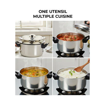 Stainless Steel Multi Cooker + 12 Cavity Idli Rack (1MMC1) - Image 2