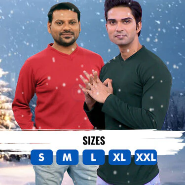 Stylish Full Sleeves V Neck T-Shirts  BOGO (2VT1) - Image 3