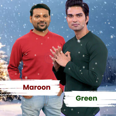 Stylish Full Sleeves V Neck T-Shirts  BOGO (2VT1) - Image 4