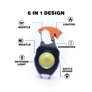 Ultra Bright Keychain Led Light Inbuilt Tools & Lighter (LL19) - Image 2