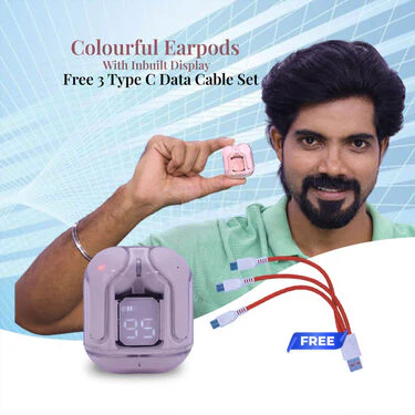 Ultrapro Earpods With Free 3 Type C Data Cable (TWS71) - Image 2