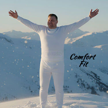 Warm And Comfortable White Plus Size Thermal Set For Men (WTP1) - Image 2