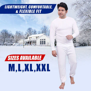 Warm And Comfortable White Thermal Set For Mens (WTS1) - Image 6