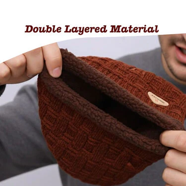 Winter Extra Warm Velvet Cap And Muffler Combo (WWC3) - Image 3