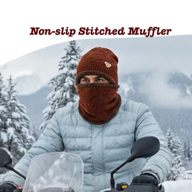 Winter Extra Warm Velvet Cap And Muffler Combo (WWC3) - Image 4