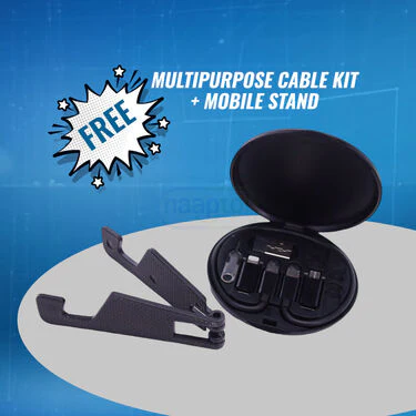 Wireless Bluetooth Earbuds With inbuilt Screen & Powerbank With Free Multipurpose Cable Kit & Mobile Stand (TWS65) - Image 10