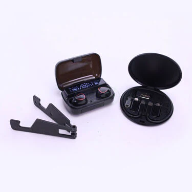Wireless Bluetooth Earbuds With inbuilt Screen & Powerbank With Free Multipurpose Cable Kit & Mobile Stand (TWS65) - Image 2
