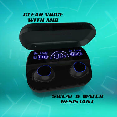 Wireless Bluetooth Earbuds With inbuilt Screen & Powerbank With Free Multipurpose Cable Kit & Mobile Stand (TWS65) - Image 8
