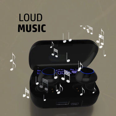 Wireless Bluetooth Earpod With Charging Case & Inbuilt Powerbank + FREE Mobile Screen Enlarger (TWS46) - Image 3