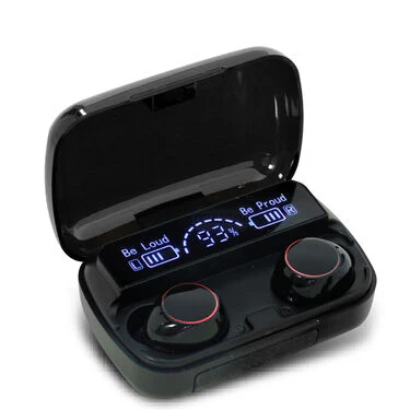 Wireless Earpods with Charging Case & Inbuilt Powerbank M10 with Free Golden Stretchable Watch (TWS13A) - Image 2