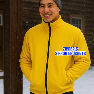 Yellow Fleece Jacket with Digital Watch And Wallet Free (1FJ9Y) - Image 2