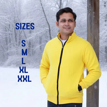 Yellow Fleece Jacket with Digital Watch And Wallet Free (1FJ9Y) - Image 5